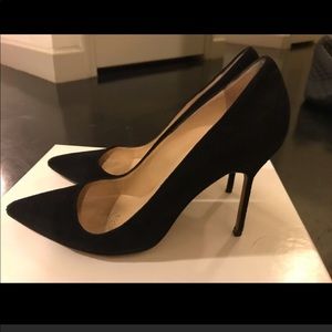 manolo blahnik BB suede pumps